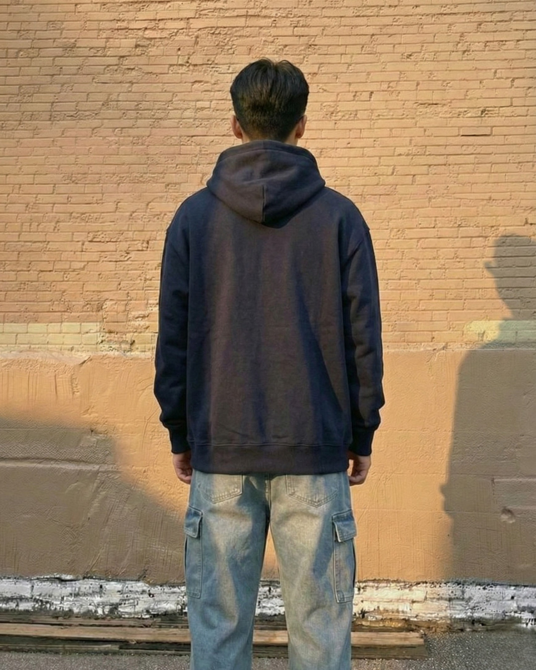 Plain Navy Blue Perfect-Fit Hoodie