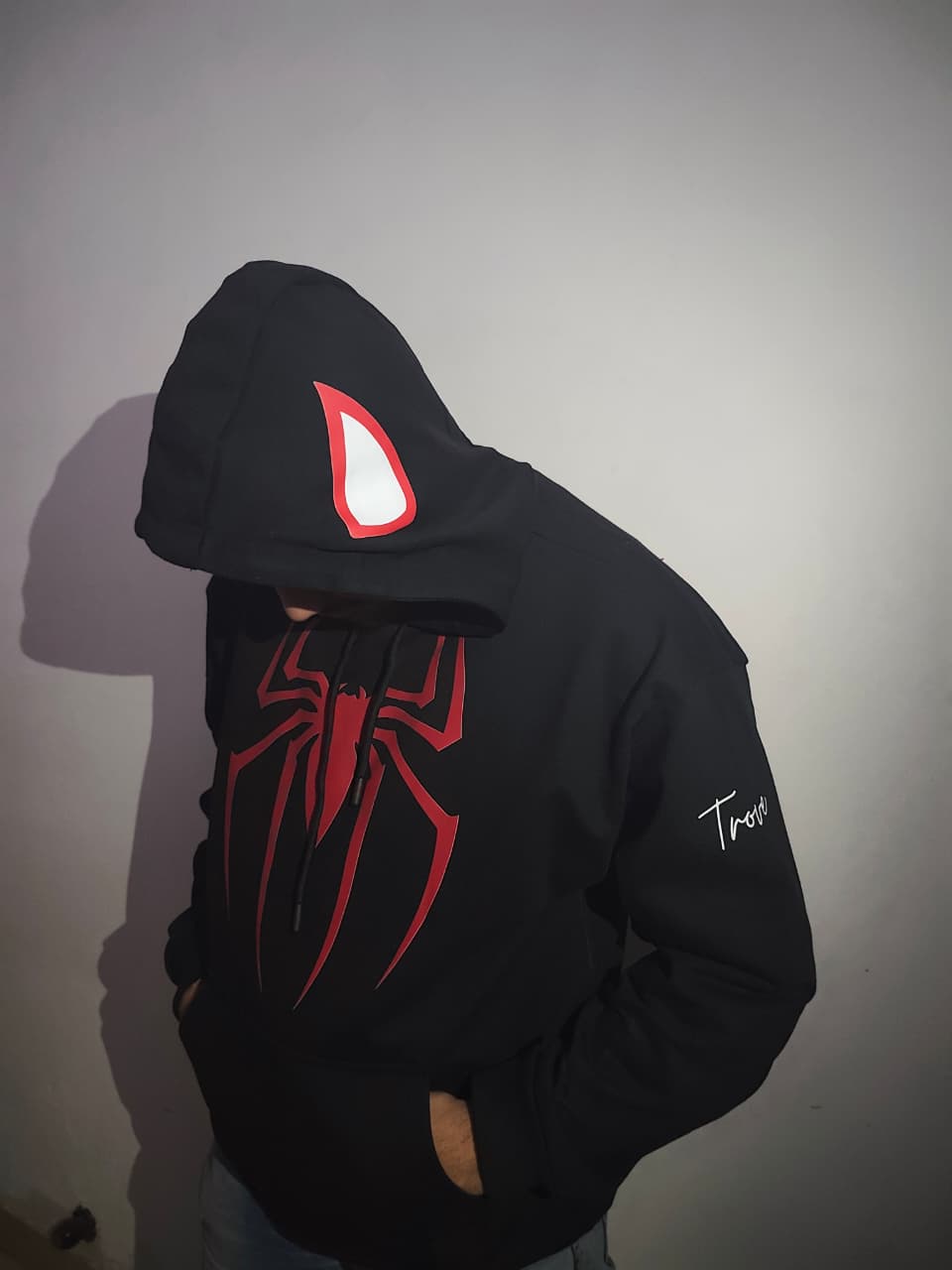 Spiderman Heavyweight Hoodie – Black