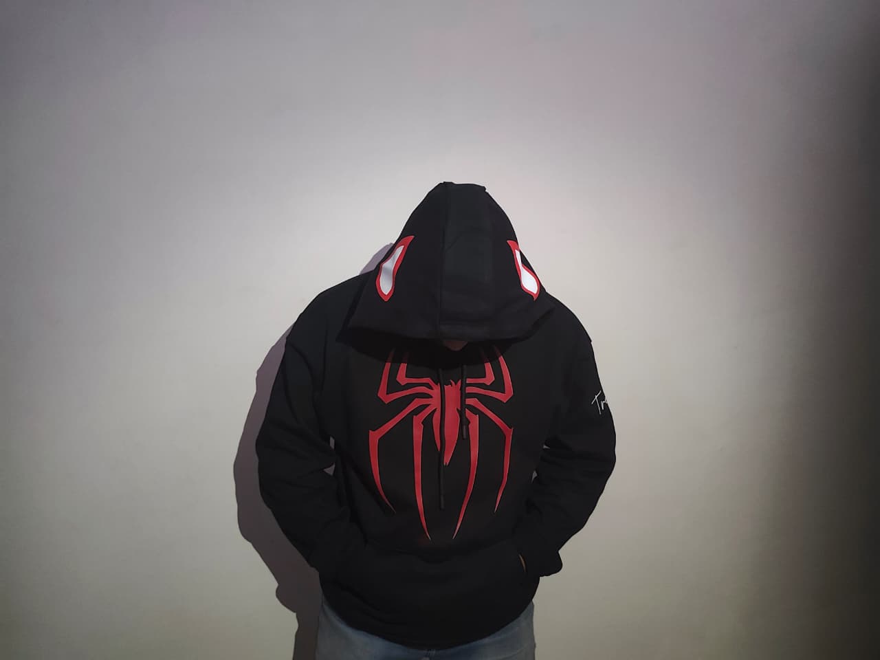 Spiderman Heavyweight Hoodie – Black