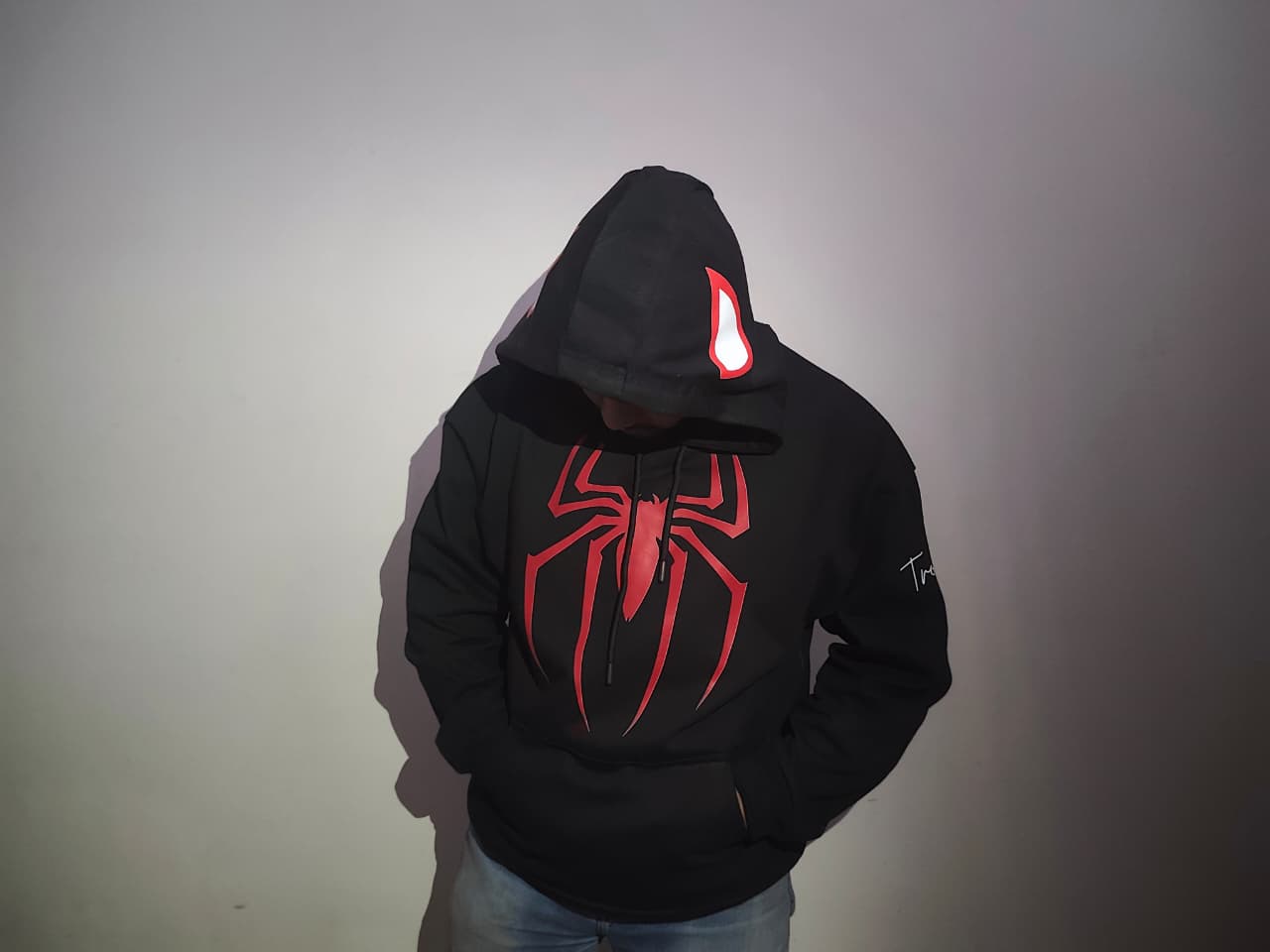 Spiderman Heavyweight Hoodie – Black