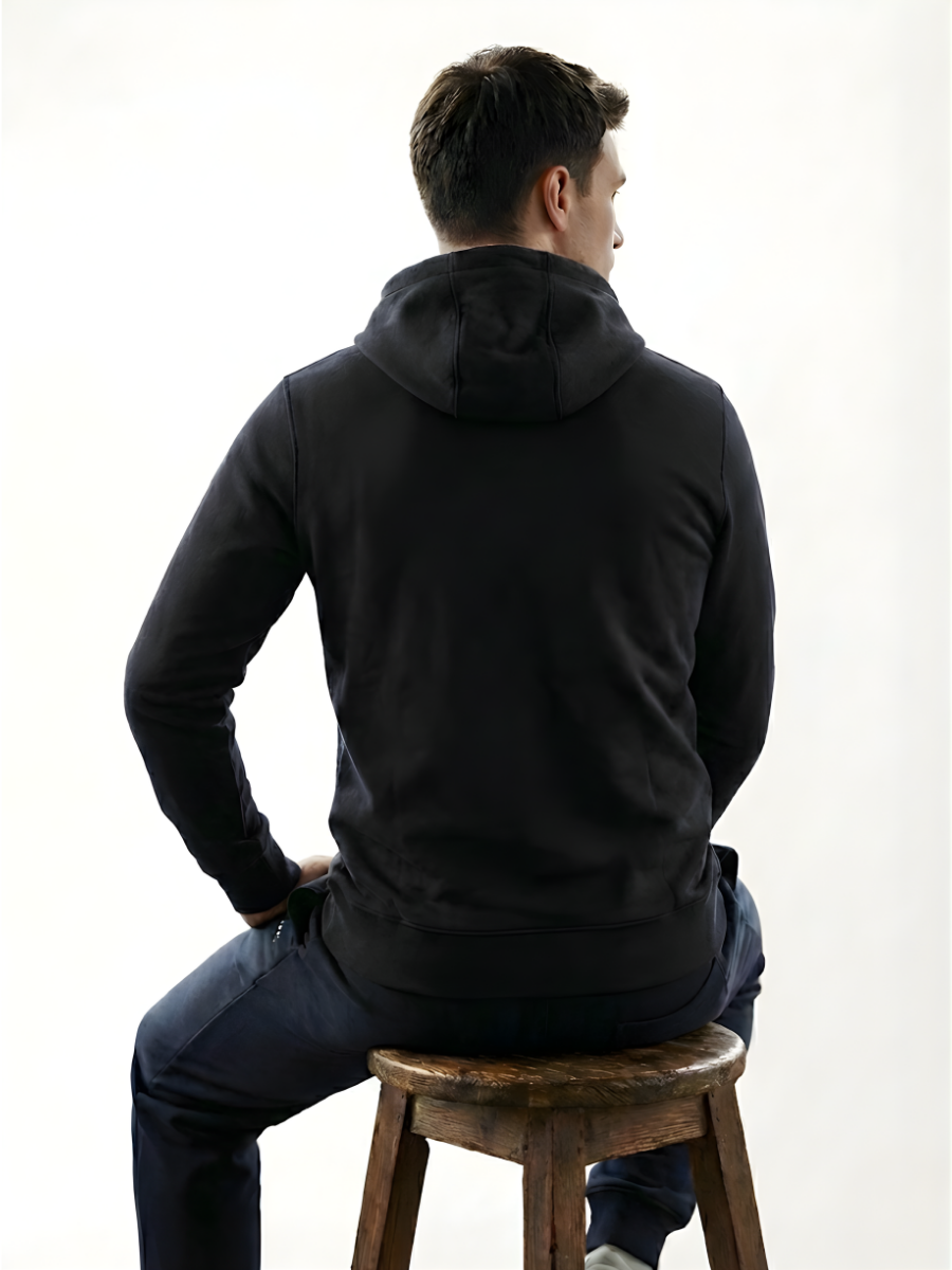 Plain Black Perfect-Fit Hoodie